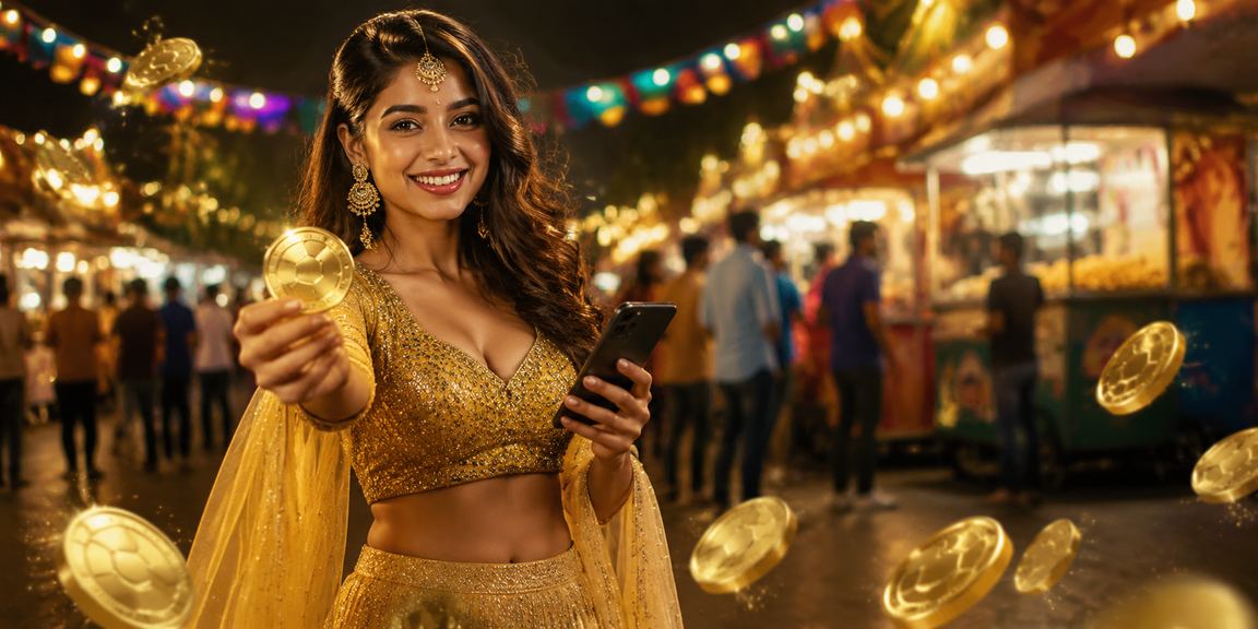 Indian player enjoying rummy game on mobile device